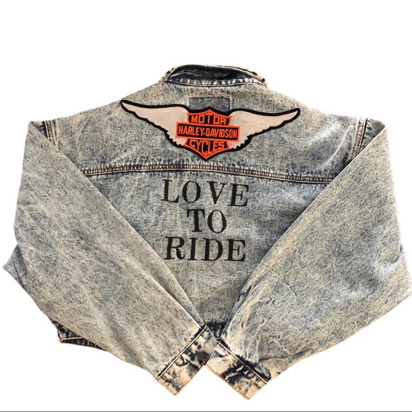 Jackets & Blazers - Vintage Jordache Harley Davidson Denim Jean Jacket